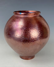 Load image into Gallery viewer, Wheel Thrown Ceramic Raku Moon Vase Fine Art by Galaxy Clay