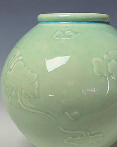 Korean Traditional Wheel Thrown Decorative Moon Jar by Galaxy Clay Fine Art