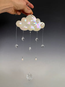 Handmade Porcelain Sun-catcher with MOP Luster
