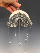 Load image into Gallery viewer, Handmade Porcelain Sun-catcher with Mother Of Pearl Luster