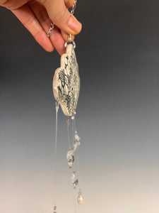 Handmade Porcelain Sun-catcher with MOP Luster