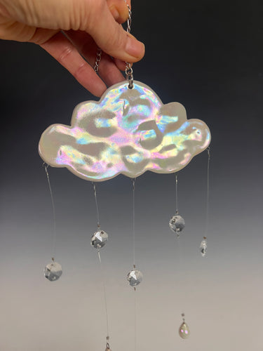 Handmade Porcelain Sun-catcher with MOP Luster