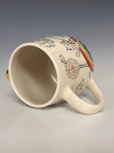 Wheel Thrown and Hand Decorative Porcelain Mug