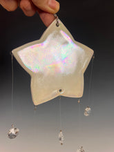 Load image into Gallery viewer, Handmade Porcelain Sun-catcher with Mother Of Pearl Luster