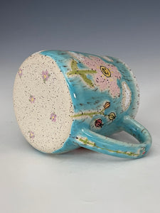 Wheel Thrown and Hand Decorative Mug