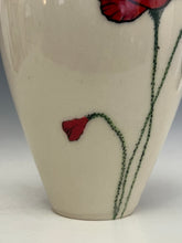 Load image into Gallery viewer, Ceramic Decorative Hand painted Poppies Porcelain Vessel