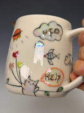 Load image into Gallery viewer, Wheel Thrown and Hand Decorative Porcelain Mug
