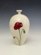 Load image into Gallery viewer, Ceramic Decorative Hand painted Poppies Porcelain Vessel