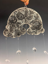 Load image into Gallery viewer, Handmade Porcelain Sun-catcher with Mother Of Pearl Luster