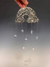 Load image into Gallery viewer, Handmade Porcelain Sun-catcher with Mother Of Pearl Luster