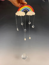 Load image into Gallery viewer, Handmade Porcelain Sun-catcher with Mother Of Pearl Luster