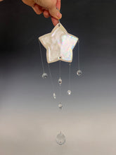 Load image into Gallery viewer, Handmade Porcelain Sun-catcher with Mother Of Pearl Luster