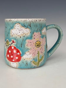 Wheel Thrown and Hand Decorative Mug