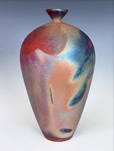 Load image into Gallery viewer, Wheel Thrown Raku Vase by Galaxy Clay Fine Art