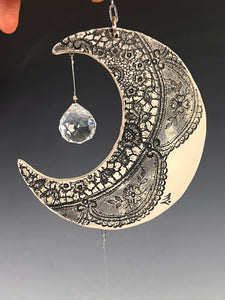 Handmade Porcelain Sun-catcher with MOP Luster