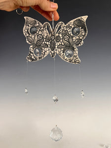 Handmade Porcelain Sun-catcher with MOP Luster