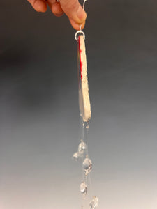 Handmade Porcelain Sun-catcher with Mother Of Pearl Luster