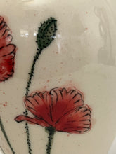 Load image into Gallery viewer, Ceramic Decorative Hand painted Poppies Porcelain Vessel