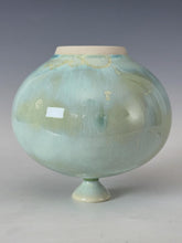 Load image into Gallery viewer, Crystalline Celadon - Wheel thrown Ceramic Vase by Galaxy Clay Fine Art