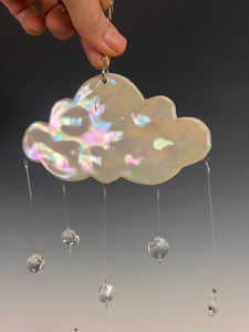 Handmade Porcelain Sun-catcher with MOP Luster