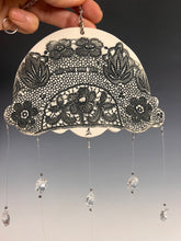 Load image into Gallery viewer, Handmade Porcelain Sun-catcher with MOP Luster