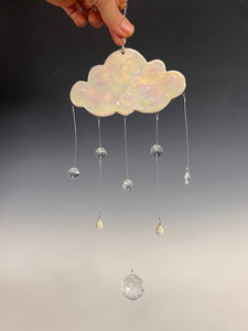 Handmade Porcelain Sun-catcher with MOP Luster