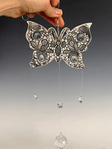 Handmade Porcelain Sun-catcher with MOP Luster