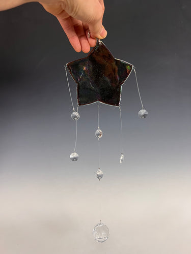 Handmade Porcelain Sun-catcher with MOP Lusterr