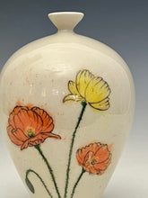 Load image into Gallery viewer, Ceramic Decorative Hand painted Poppies Porcelain Vessel