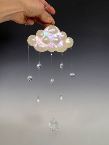 Handmade Porcelain Sun-catcher with MOP Luster