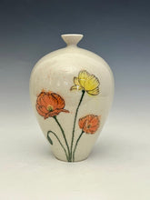 Load image into Gallery viewer, Ceramic Decorative Hand painted Poppies Porcelain Vessel