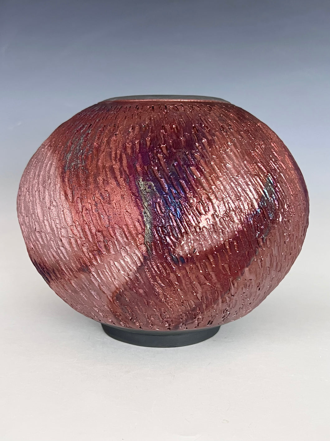 Wheel Thrown Raku Vase by Galaxy Clay Fine Art