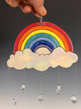Load image into Gallery viewer, Handmade Porcelain Sun-catcher with MOP Luster