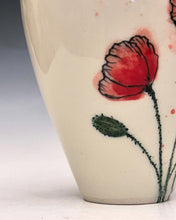 Load image into Gallery viewer, Ceramic Decorative Hand painted Poppies Porcelain Vessel