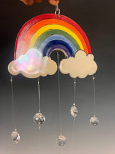 Load image into Gallery viewer, Handmade Porcelain Sun-catcher with Mother Of Pearl Luster