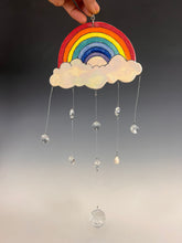 Load image into Gallery viewer, Handmade Porcelain Sun-catcher with MOP Luster