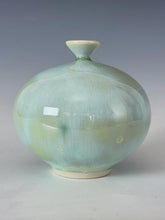 Load image into Gallery viewer, Crystalline Celadon - Wheel thrown Ceramic Vase by Galaxy Clay Fine Art