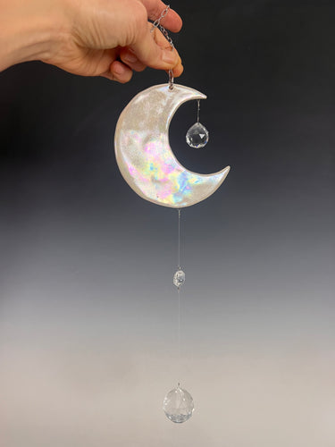 Handmade Porcelain Sun-catcher with MOP Luster