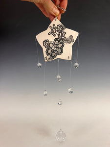 Handmade Porcelain Sun-catcher with MOP Lusterr