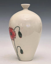 Load image into Gallery viewer, Ceramic Decorative Hand painted Poppies Porcelain Vessel