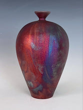 Load image into Gallery viewer, Wheel Thrown Raku Vase by Galaxy Clay Fine Art