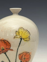 Load image into Gallery viewer, Ceramic Decorative Hand painted Poppies Porcelain Vessel