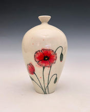 Load image into Gallery viewer, Ceramic Decorative Hand painted Poppies Porcelain Vessel
