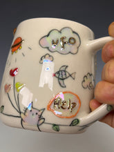 Load image into Gallery viewer, Wheel Thrown and Hand Decorative Porcelain Mug