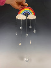 Load image into Gallery viewer, Handmade Porcelain Sun-catcher with Mother Of Pearl Luster