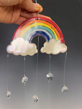 Load image into Gallery viewer, Handmade Porcelain Sun-catcher with Mother Of Pearl Luster