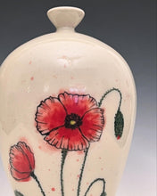 Load image into Gallery viewer, Ceramic Decorative Hand painted Poppies Porcelain Vessel