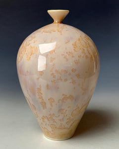 Wheel thrown Ceramic Crystallin Vase by Galaxy Clay Fine Art