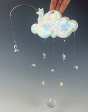 Load image into Gallery viewer, Handmade Porcelain Sun-catcher with Mother Of Pearl Luster