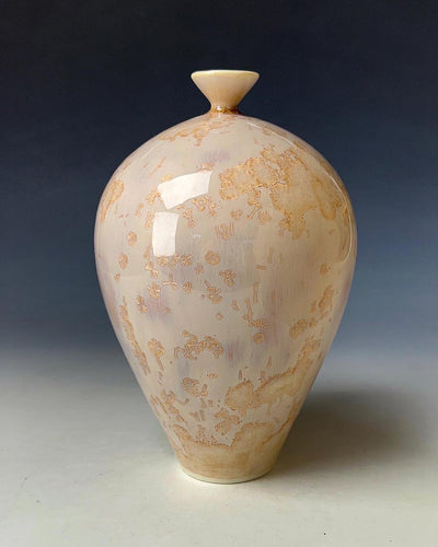 Wheel thrown Ceramic Crystallin Vase by Galaxy Clay Fine Art